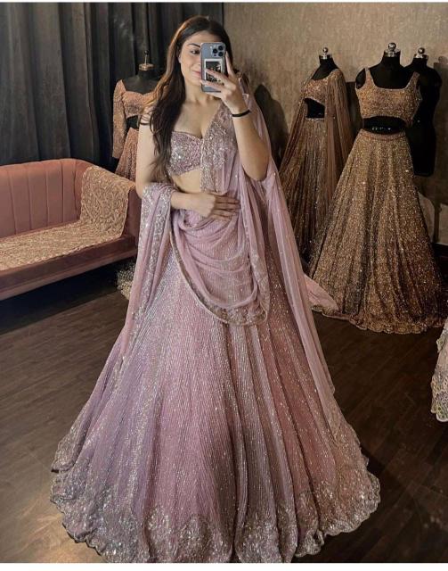 KF 1447 SOFT NET Designer lehenga choli for wedding